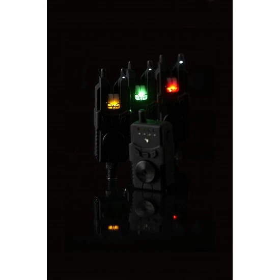 Prologic Custom SMX MKII Bite Alarm Set 2+1 Rojo Verde 3 Prologic Custom SMX MKII Bite Alarm Set 2+1 Rojo Verde - Imagen 3